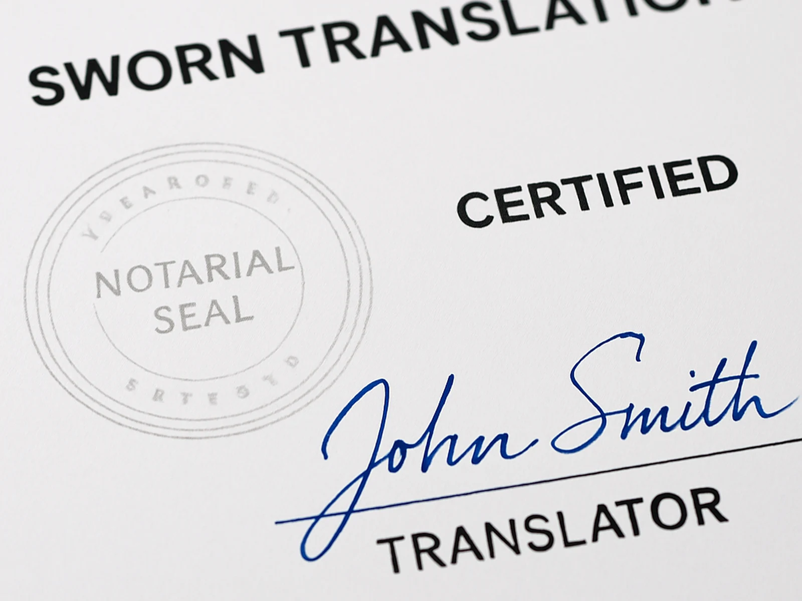 Sworn & Certified Translation